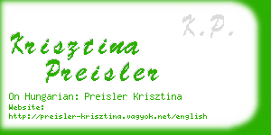 krisztina preisler business card